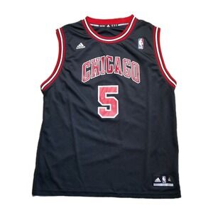 Adidas Chicago Bulls Carlos Boozer Youth XL Black Jersey #5 NBA Basketball